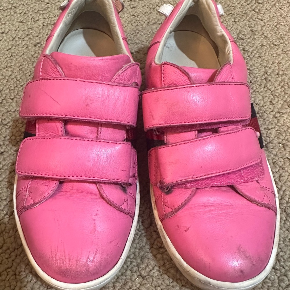 Kids Pink Velcro Sneakers